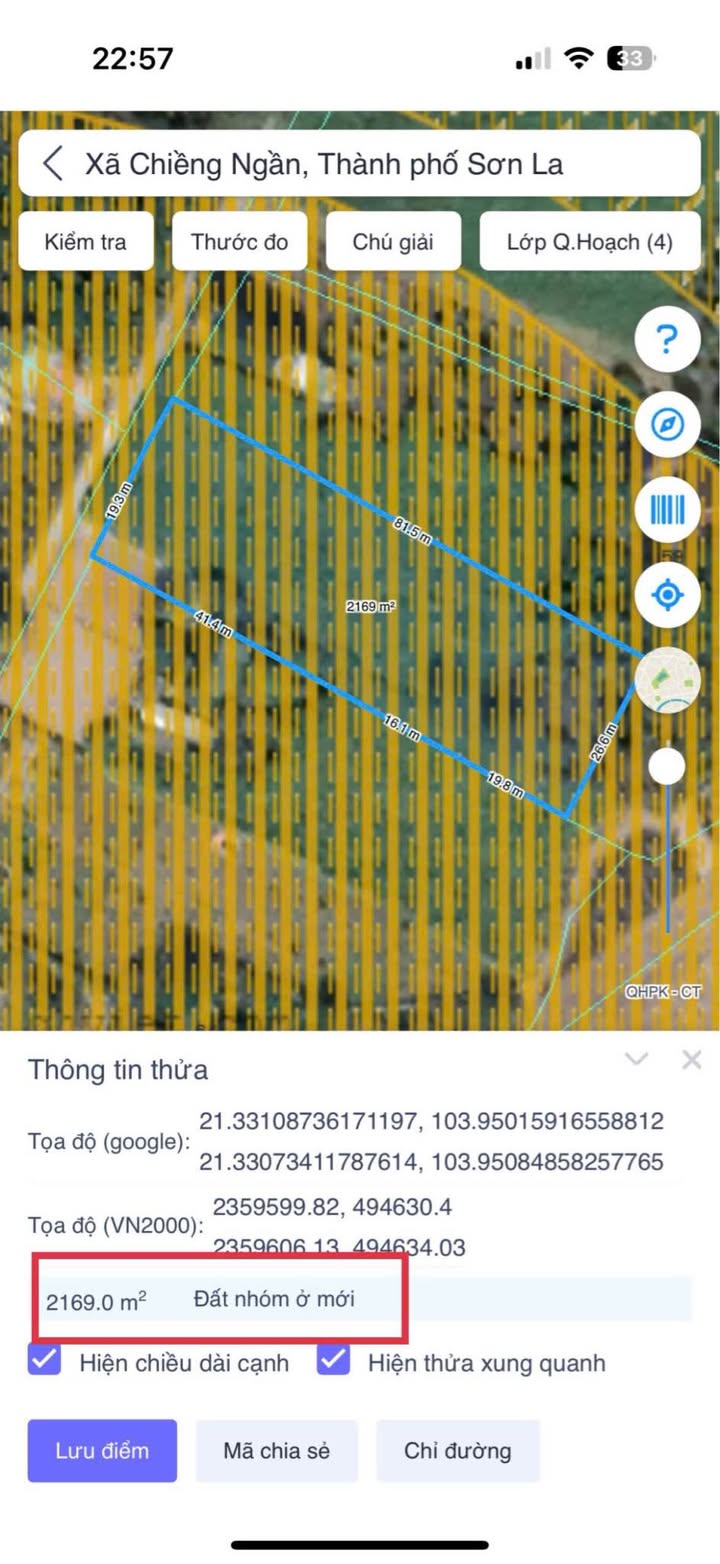 Đất ở Chiềng Ngần 2168m² giá 900 triệu - Sổ hồng chính chủ, đầu tư sinh lời!