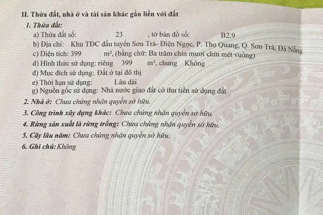Đất mặt tiền Lê Văn Lương, Đà Nẵng 399m² giá 35.91 tỷ - View núi lý tưởng sát biển!