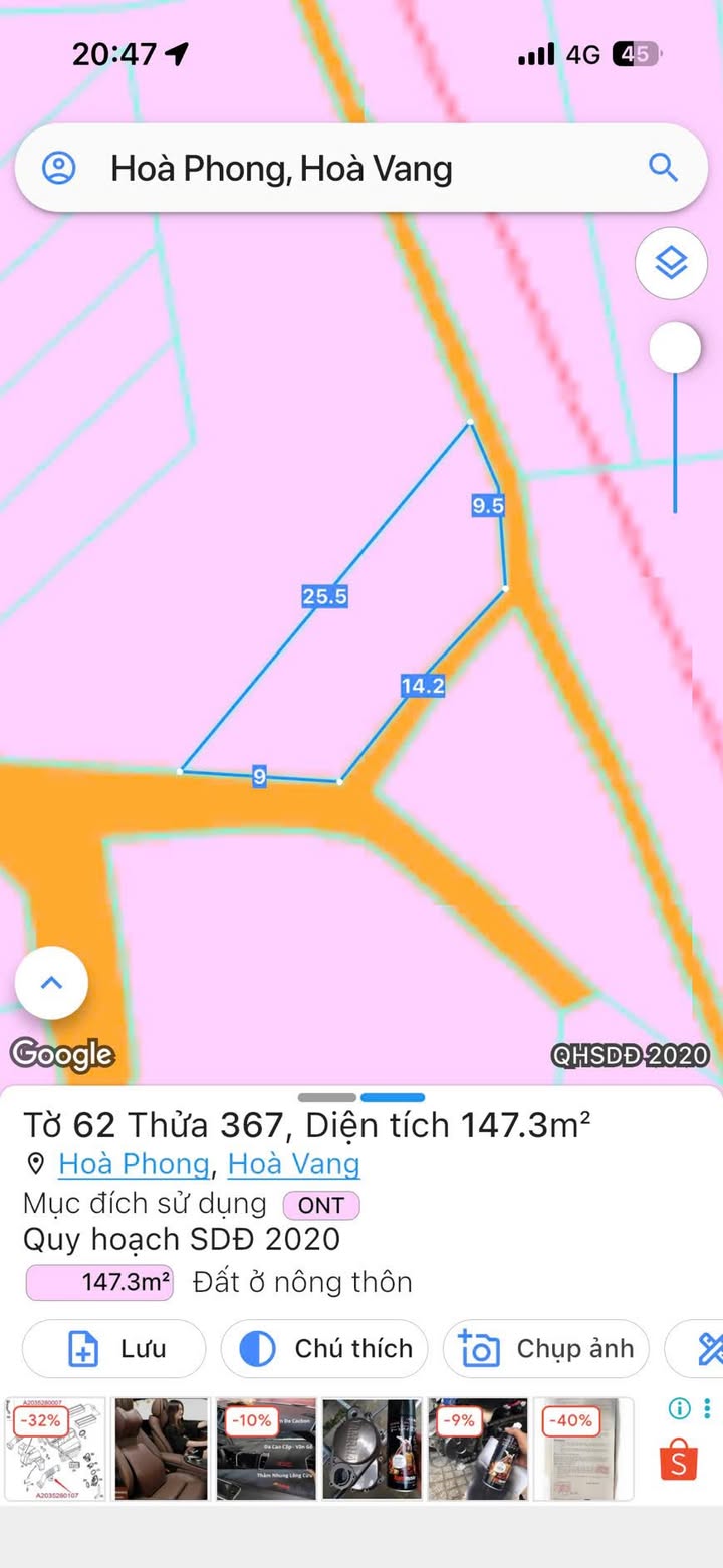 Lô đất 3 mặt thoáng gần chợ Túy Loan - Hòa Vang 147m² chỉ 1.5 tỷ - Đầu tư sinh lời!