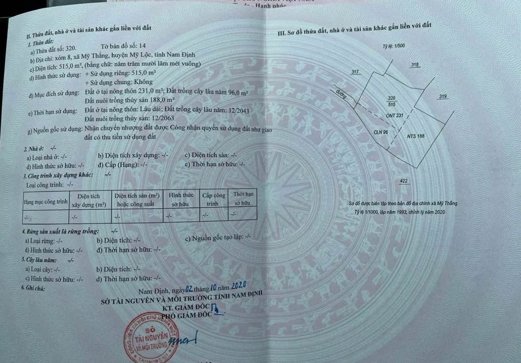 Đất ở Mỹ Thắng 515m² giá 7.5 tỷ - Tiềm năng tăng giá mạnh mẽ!