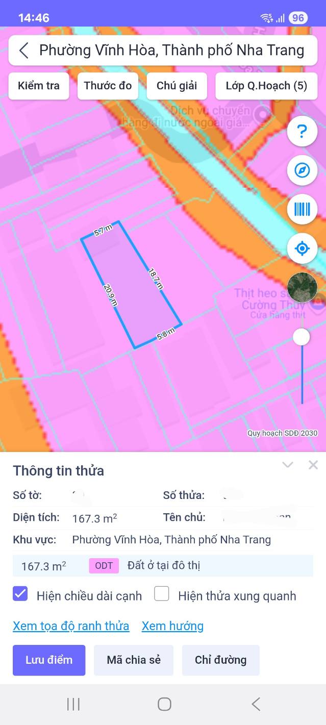 Đất nền Vĩnh Hòa Nha Trang 320m² giá 2.56 tỷ - Pháp lý rõ ràng, tiện ích đầy đủ!