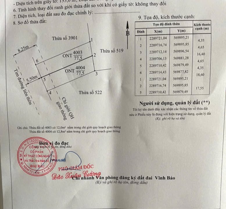 Đất Vĩnh Hòa - Vĩnh Bảo, Hải Phòng 77m² giá 1.5 tỷ - Đường nhựa, tiện ích đầy đủ!