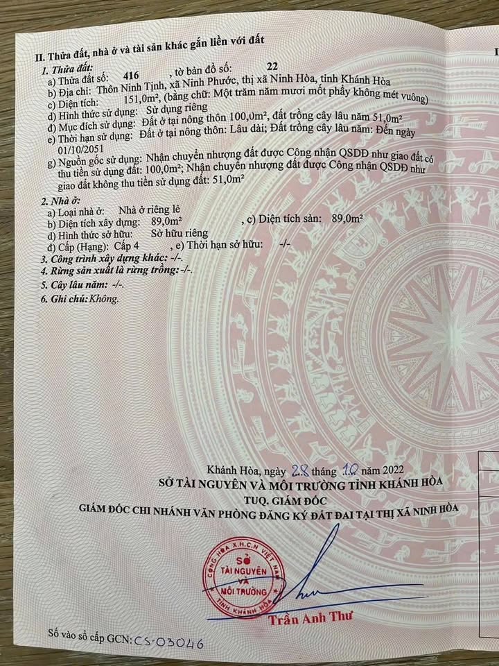 Bán đất mặt biển Ninh Phước - Ninh Hòa 151m² giá 2.2 tỷ - Cơ hội đầu tư tuyệt vời!