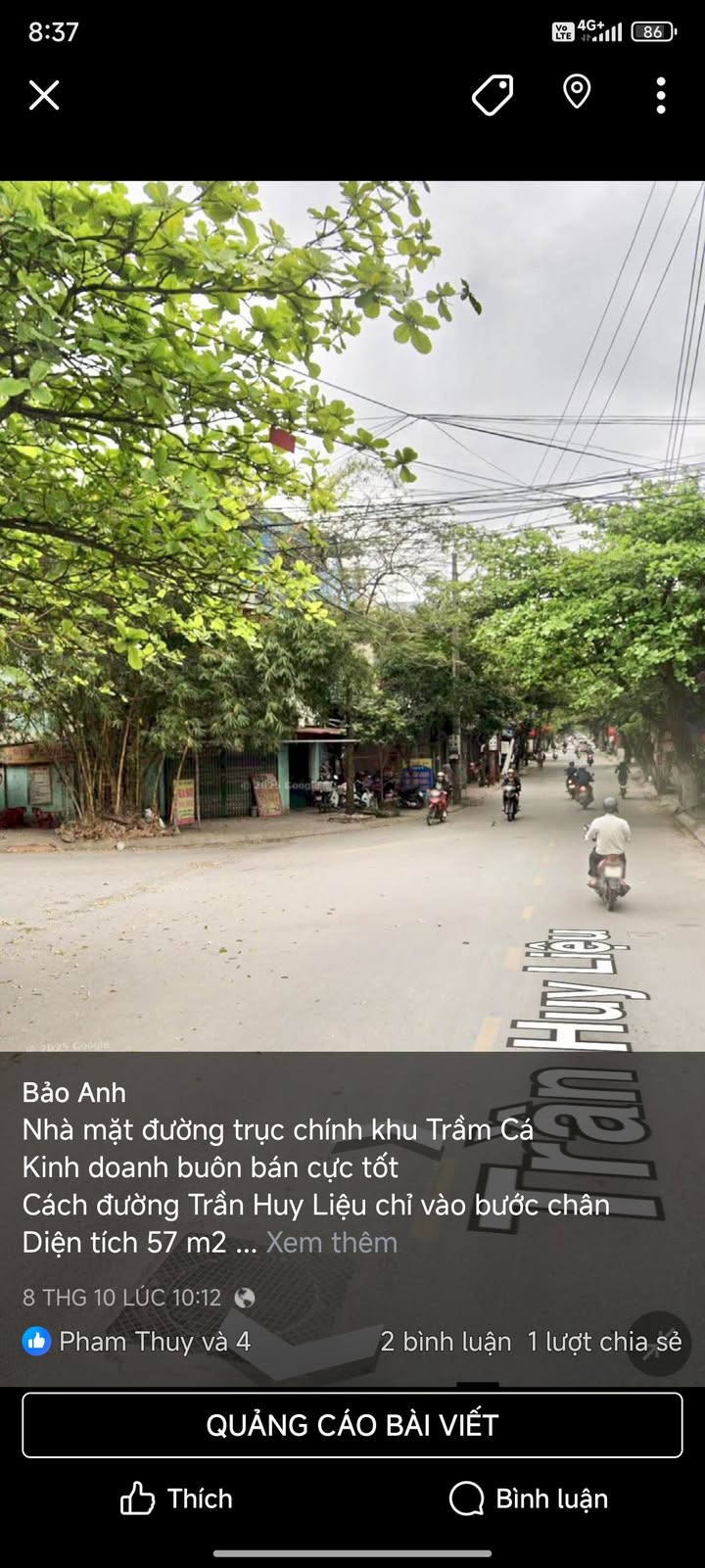 Nhà mặt tiền đường Nguyễn Thế Rục Nam Định 57m² giá 4 tỷ - Kinh doanh tuyệt vời!