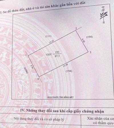 Đất nền Đông Vĩnh 87.7m² giá 3 tỷ - Đường ô tô tránh nhau thông thoáng!