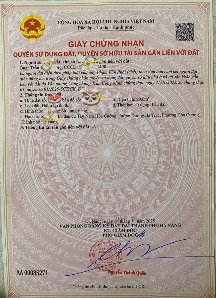 Đất nền đường Dương Bá Trạc, phường Hòa Cường 180m² - Đầu tư sinh lời ngay!