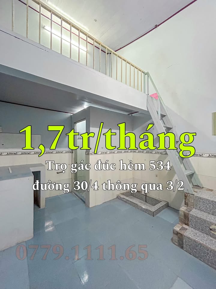 Phòng trọ Hẻm 169 Đường 3/2, Cần Thơ 20m² giá 1.7 triệu - Giờ giấc tự do!