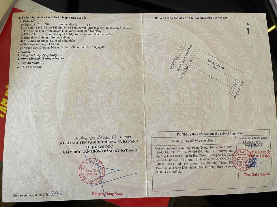 Đất thổ cư Hòa Ninh 125m² giá 2.05 tỷ - Đối diện chợ, tiện ích đầy đủ!