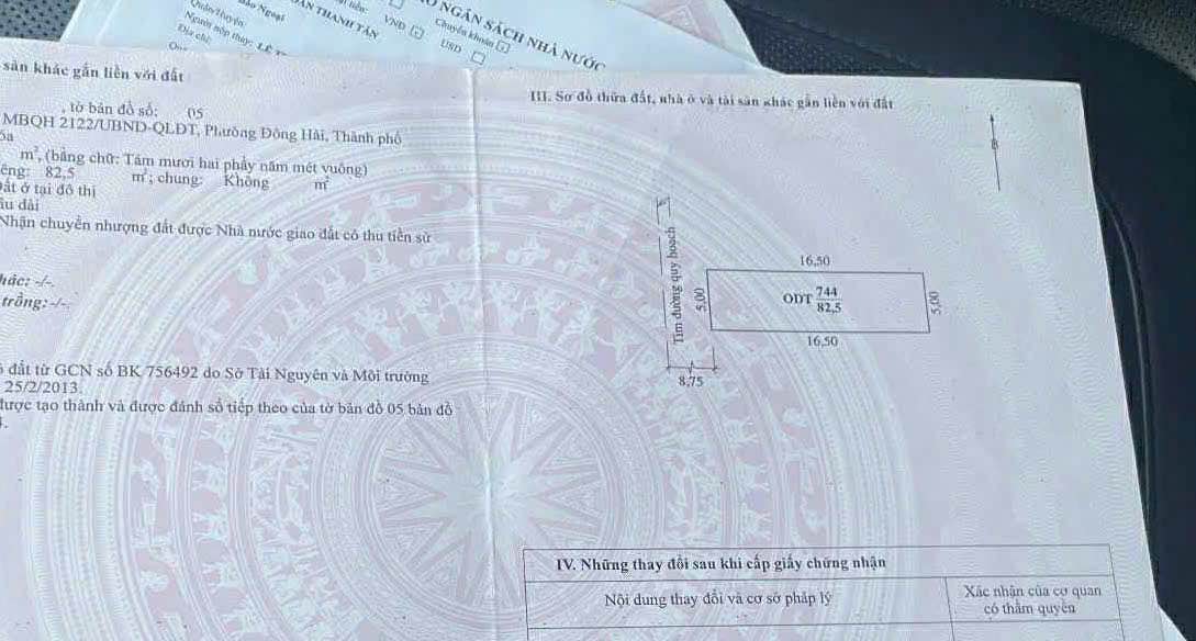 Bán đất Đông Hải 82,5m² - Hướng Tây, sổ đỏ chính chủ, gần công viên!