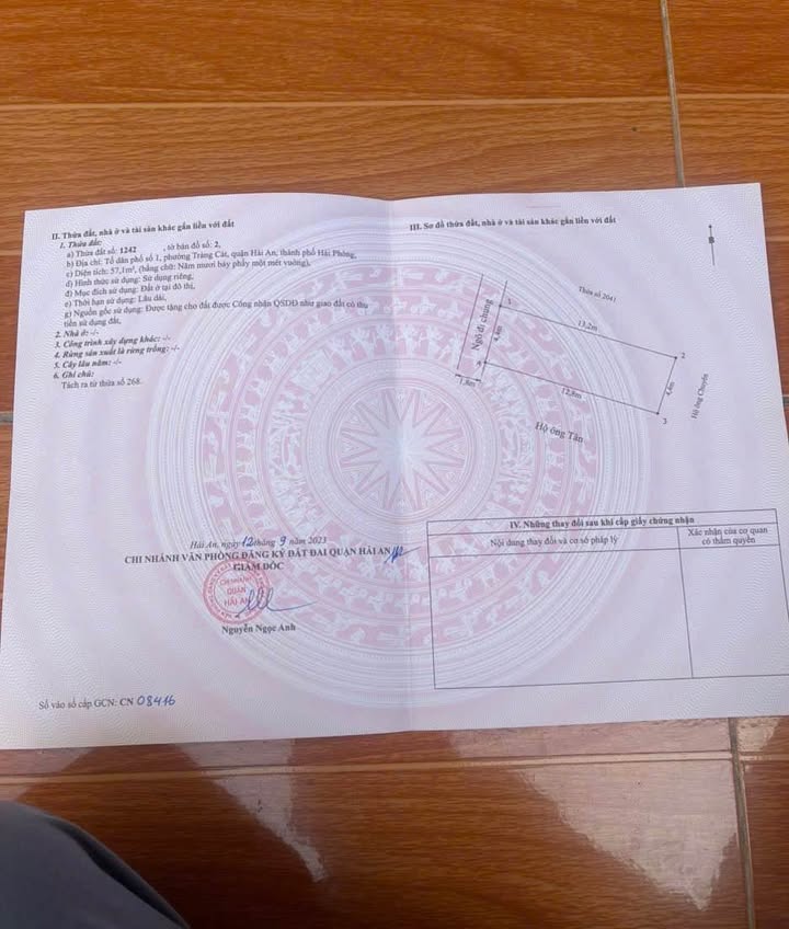 Đất mặt ngõ Thành Tô Hải An 57,1m² giá 1,55 tỷ - Ô tô đỗ cửa tiện lợi!