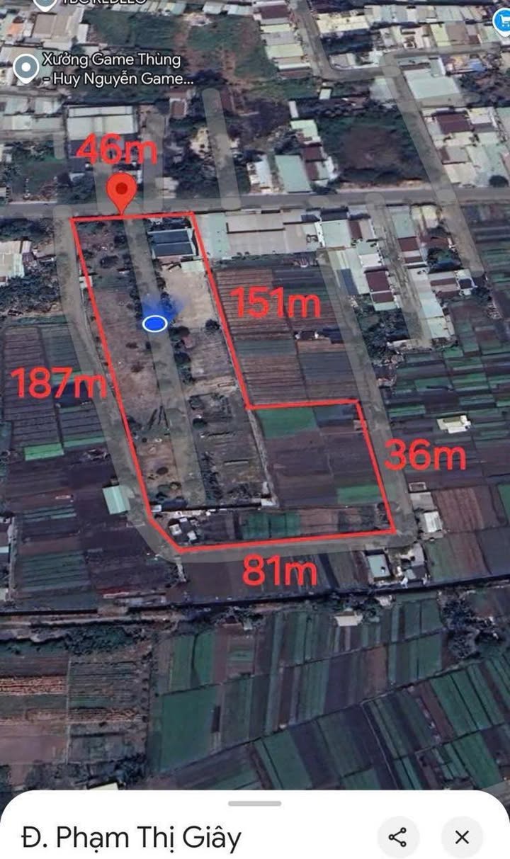 Đất 3 mặt tiền đường Phạm Thị Giây, Củ Chi 1,1 hecta giá 180 tỷ - Cơ hội đầu tư hiếm có!