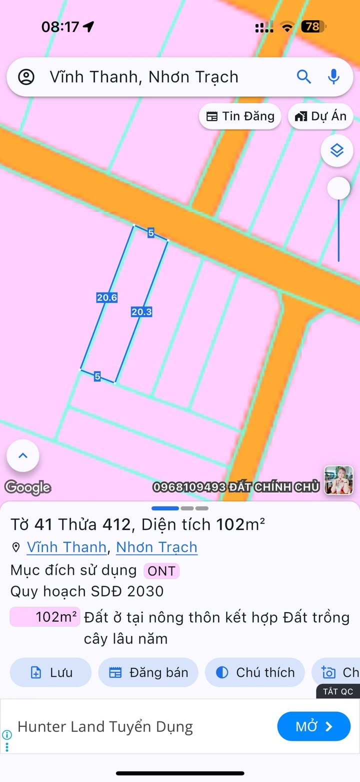 Đất nền Vĩnh Thanh 102m² giá 1.55 tỷ - Cơ hội đầu tư lý tưởng!