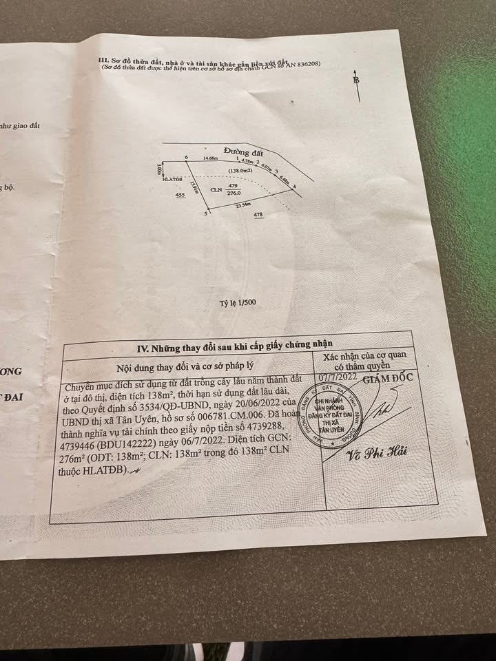 Đất Tân Vĩnh Hiệp 276m² giá 3 tỷ - Đường nhựa rộng rãi, thuận tiện giao thông!