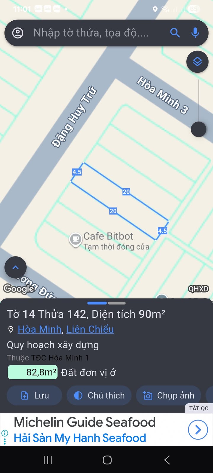 Đất nền đường Đặng Huy Trứ Huế 90m² giá 7 tỷ - Cơ hội đầu tư hấp dẫn!