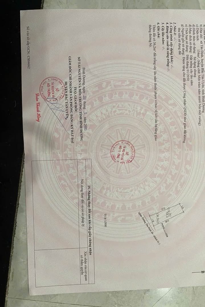 Đất nền Tân Định, Bắc Tân Uyên 161m² giá 800 triệu - Cơ hội đầu tư tuyệt vời!