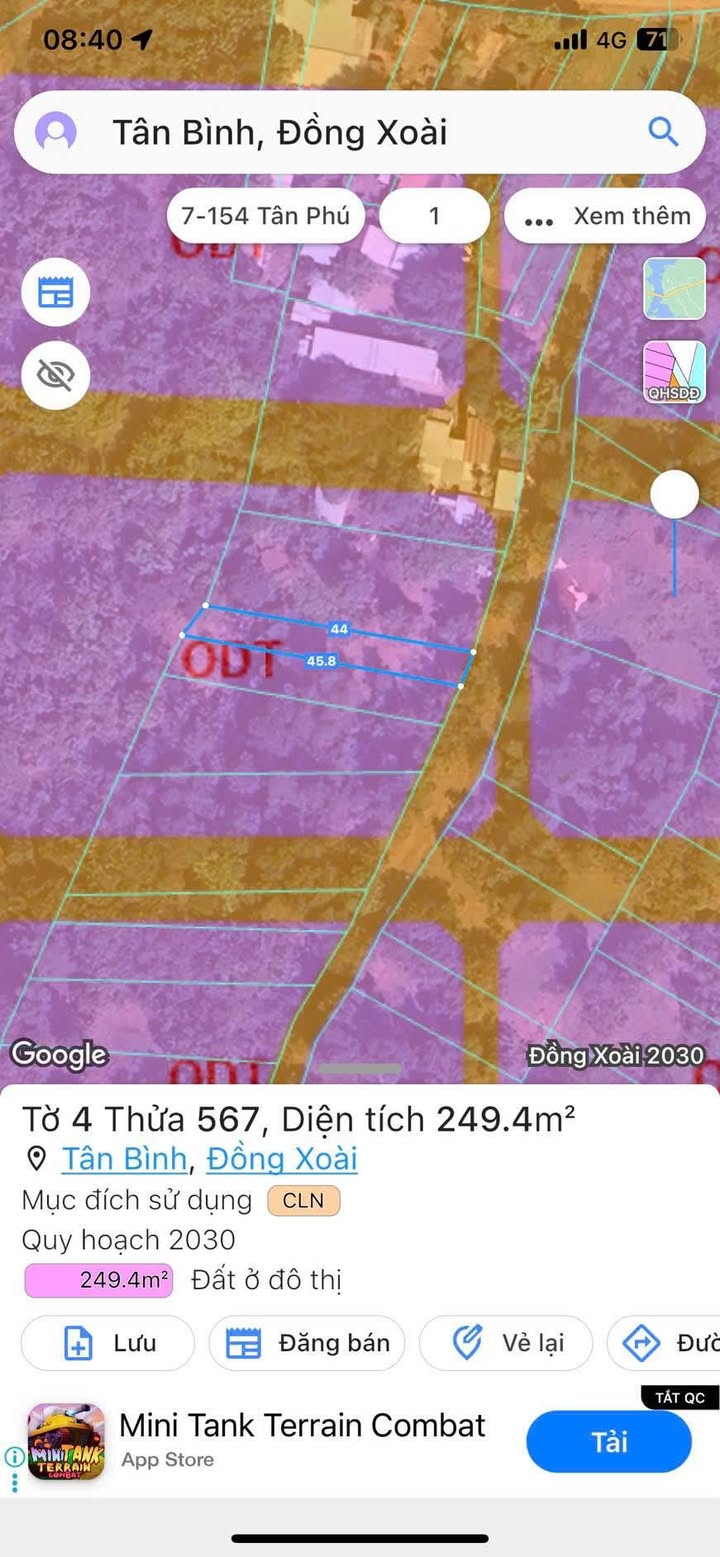 Đất nền Tân Bình, Đồng Xoài 276m² giá 600 triệu - Cơ hội đầu tư tuyệt vời!