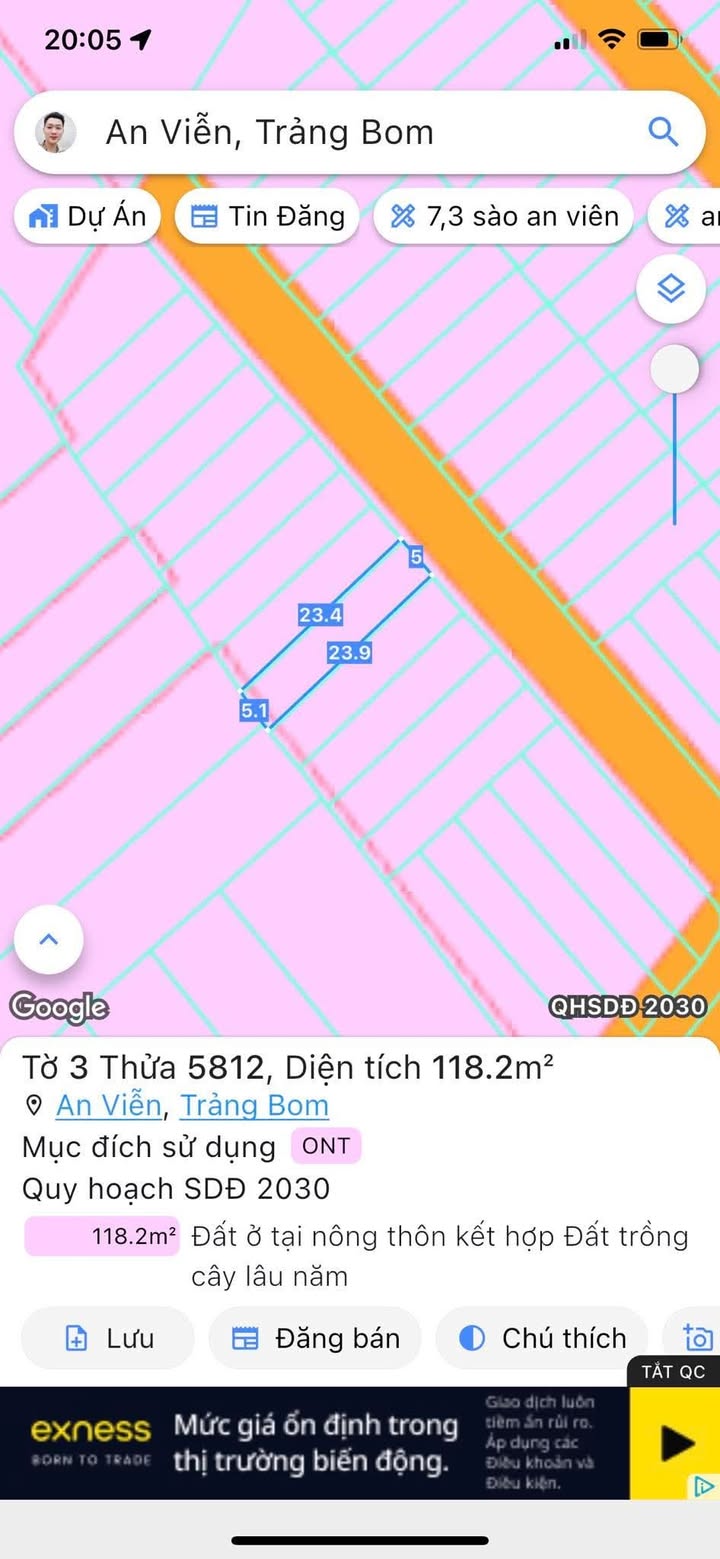 Đất thổ cư 100m² xã An Viễn Trảng Bom - Chỉ 799 triệu, Sổ đỏ chính chủ!