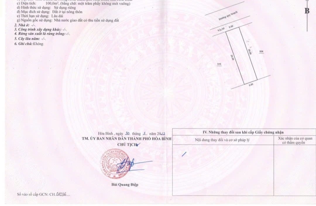 Đất thổ cư đường QL6, Lương Sơn 100m² giá 1 tỷ - Đầu tư sinh lời ngay!