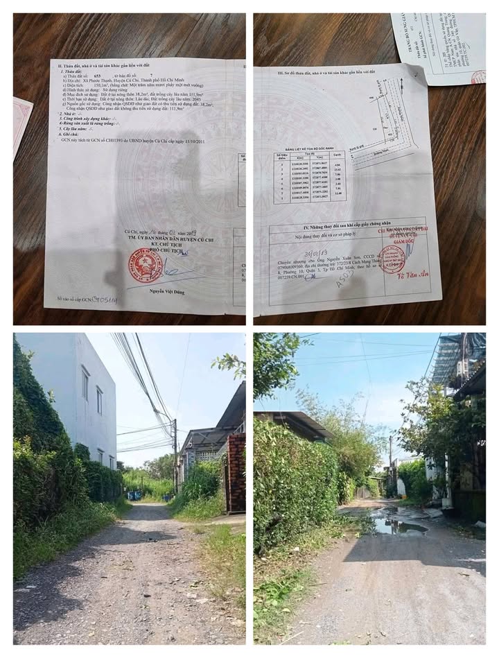 Đất thổ cư Củ Chi 150.1m² giá 1.05 tỷ - Sổ hồng riêng, chính chủ!