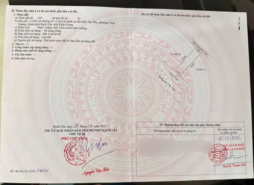 Đất nền liền kề KĐT Tây Bắc Rạch Giá 180m² giá 3 tỷ - Vị trí đắc địa không vướng trụ