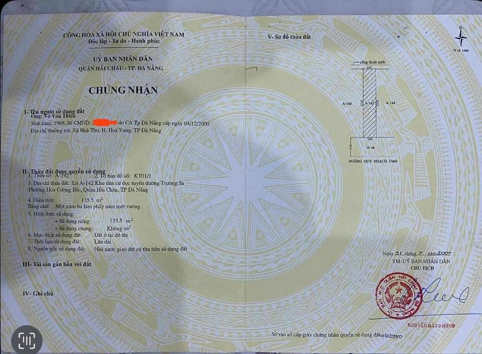 Đất mặt tiền đường 30 Tháng 4, Đà Nẵng 135m² giá 17 tỷ - Vị trí đắc địa cho kinh doanh