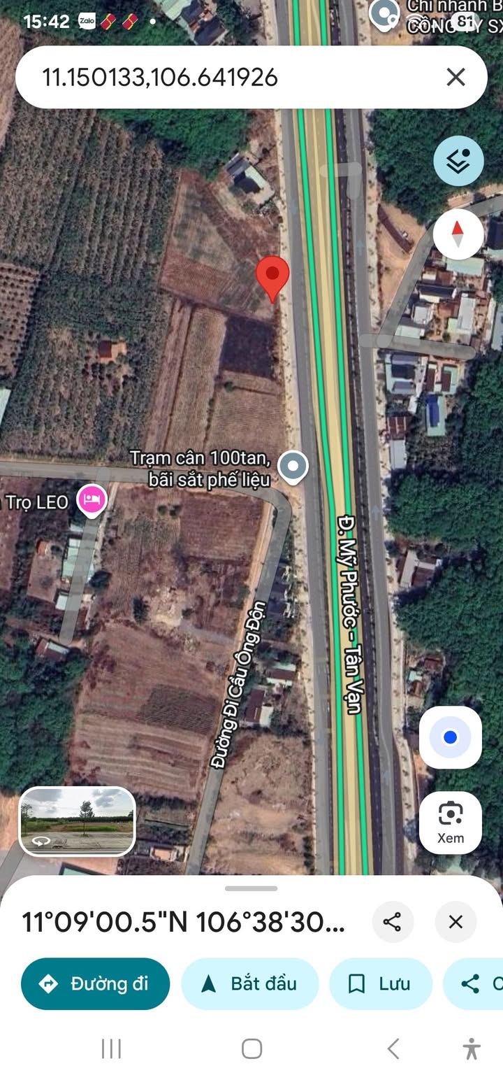 Đất nền Chánh Phú Hòa 7508m² giá 39.79 tỷ - Mặt tiền đường Mỹ Phước Tân Vạn