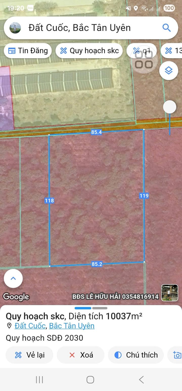 Đất nền Đất Cuốc Bắc Tân Uyên 10.000m² giá 20 tỷ - Sổ hồng chính chủ