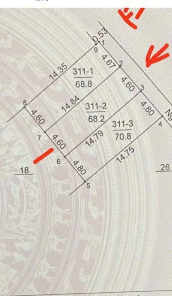 Lô đất thổ cư Vân Côn, Hoài Đức 68m² - Giá chỉ 4.296 tỷ - Đầu tư sinh lời tốt!