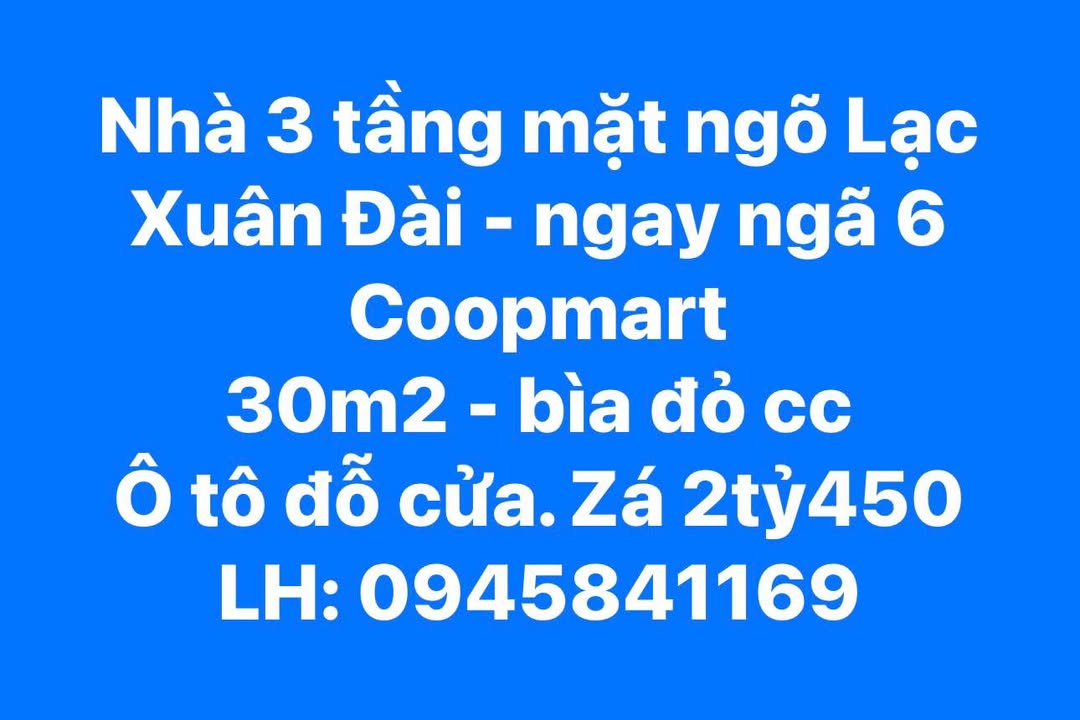 Nhà 3 tầng mặt ngõ Lạc Xuân Đài, Hải Phòng 30m² giá 2.45 tỷ - Kinh doanh sầm uất!