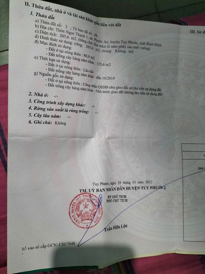 Nhà bán Thôn Ngọc Thanh, Xã Phước An, 205.6m² chỉ 800 triệu - Sổ đỏ chính chủ!