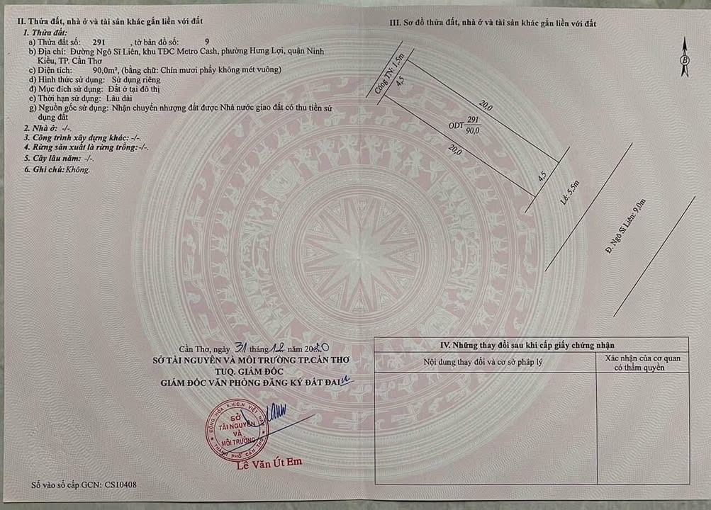 Đất nền KDC Metro Cần Thơ 90m² giá 7.1 tỷ - Sổ hồng chính chủ, tặng nhà cấp 4!