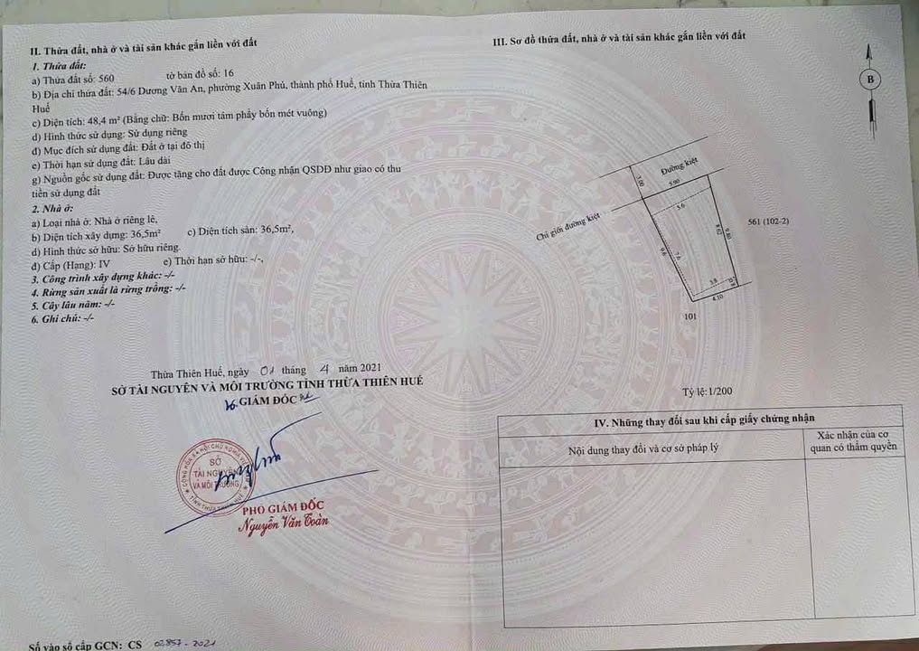 Nhà 2 mặt thoáng tại phường Vỹ Dạ, Huế 48m² giá 1.9 tỷ - Vị trí trung tâm đắc địa!