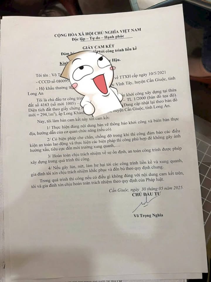 Đất thổ cư xã Phước Hậu, Cần Giuộc, Long An 294m² giá 1.09 tỷ - Cơ hội đầu tư tuyệt vời!