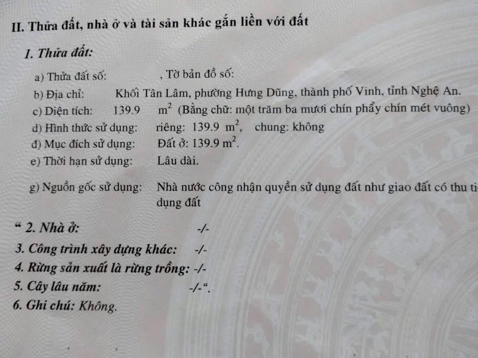 Đất nền Trường Vinh, TP Vinh 139,9m² giá 4.3 tỷ - Đầu tư sinh lời ngay!