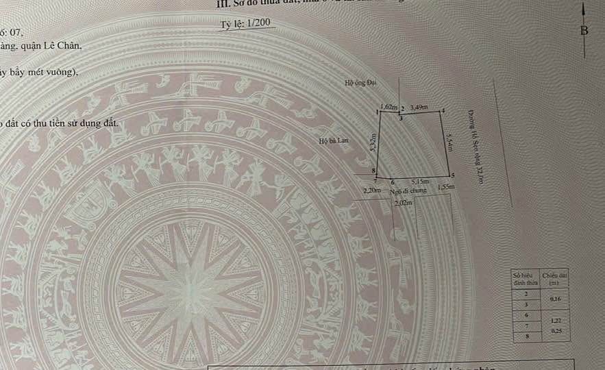 Đất thổ cư quận Lê Chân 32,7m² giá chỉ 2xx triệu/m² - Vị trí đắc địa mặt đường Hồ Sen!