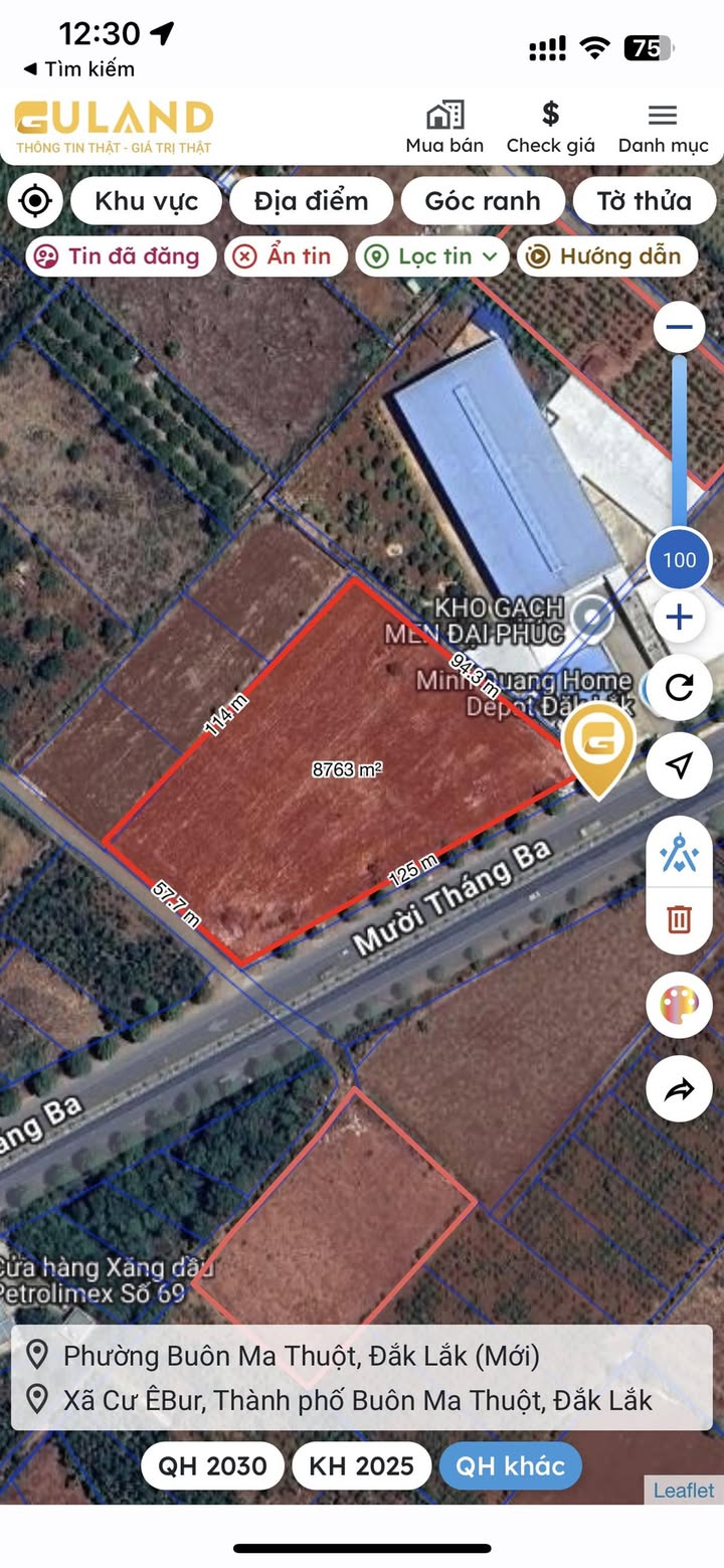 Đất mặt tiền đường 10/3 Buôn Ma Thuột 33.300m² giá 45 tỷ - Cơ hội đầu tư tuyệt vời!