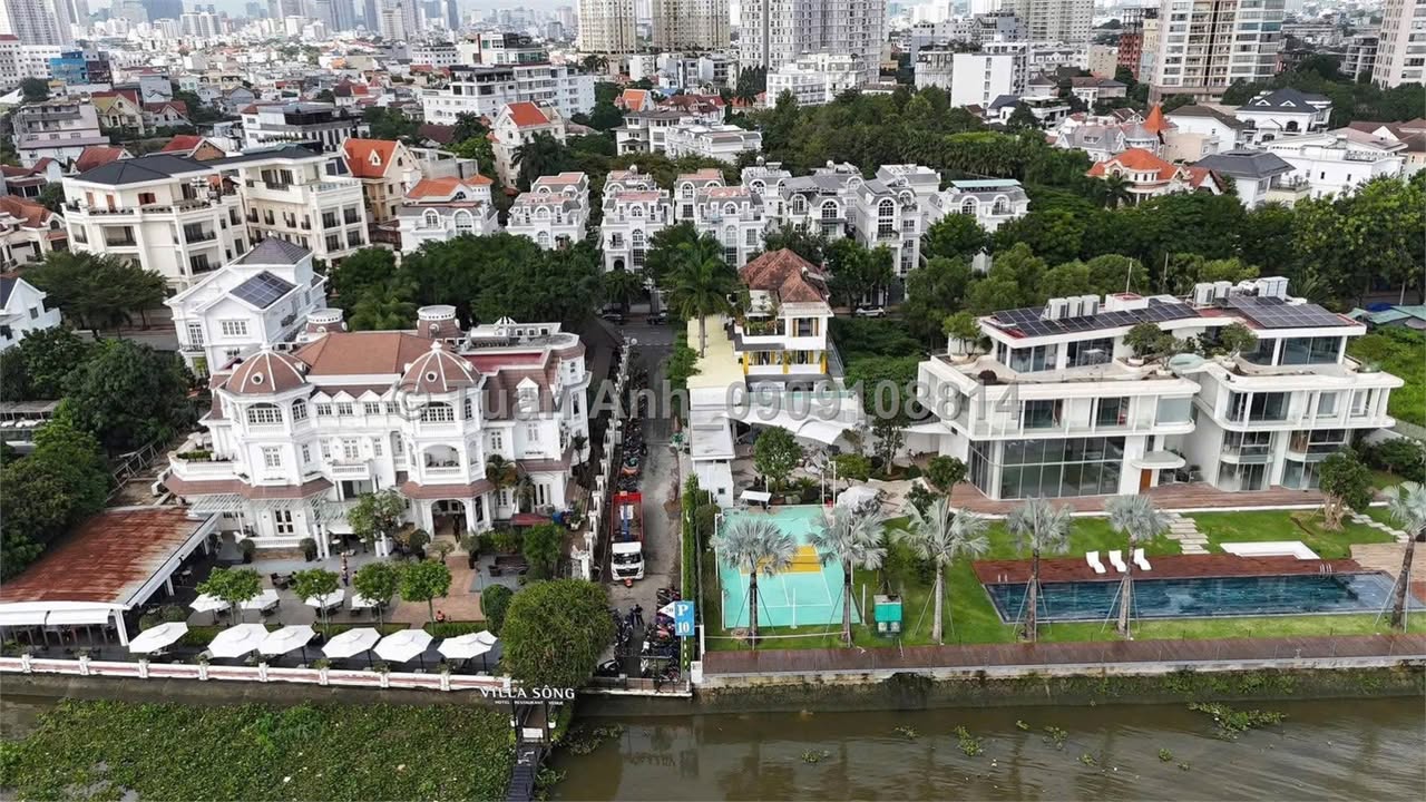 Bán Villa góc 2 mặt tiền Nguyễn Văn Hưởng, Thảo Điền 522m² - Đẳng cấp và view sông tuyệt đẹp!