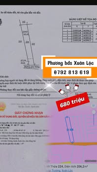Đất nền Xuân Trường 206m² giá 680 triệu - Đầu tư sinh lời ngay hôm nay!