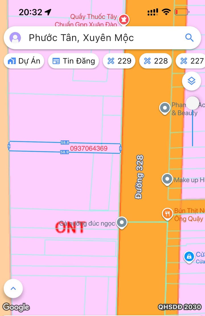 Đất mặt tiền tỉnh lộ 328 Phước Tân, Xuyên Mộc 295m² giá 1.4 tỷ - Đầu tư sinh lời!