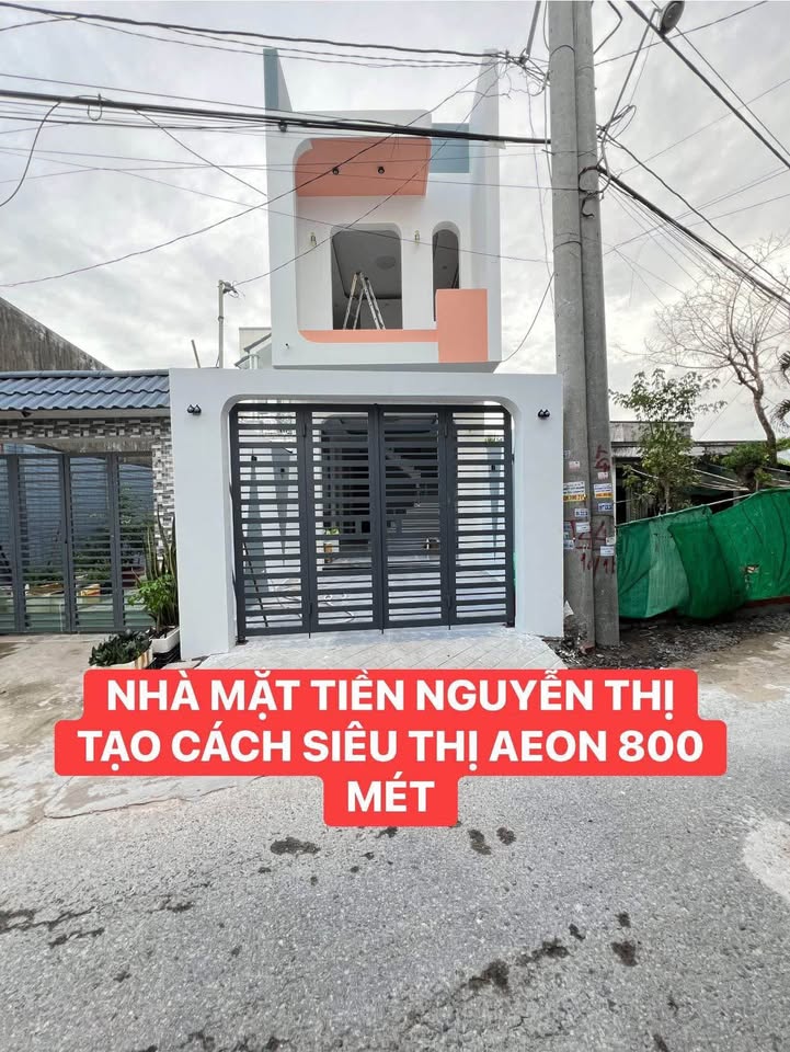 Nhà trệt lầu mặt tiền Nguyễn Thị Tạo 160m² giá 2.99 tỷ - Gần siêu thị AEON chỉ 800m!