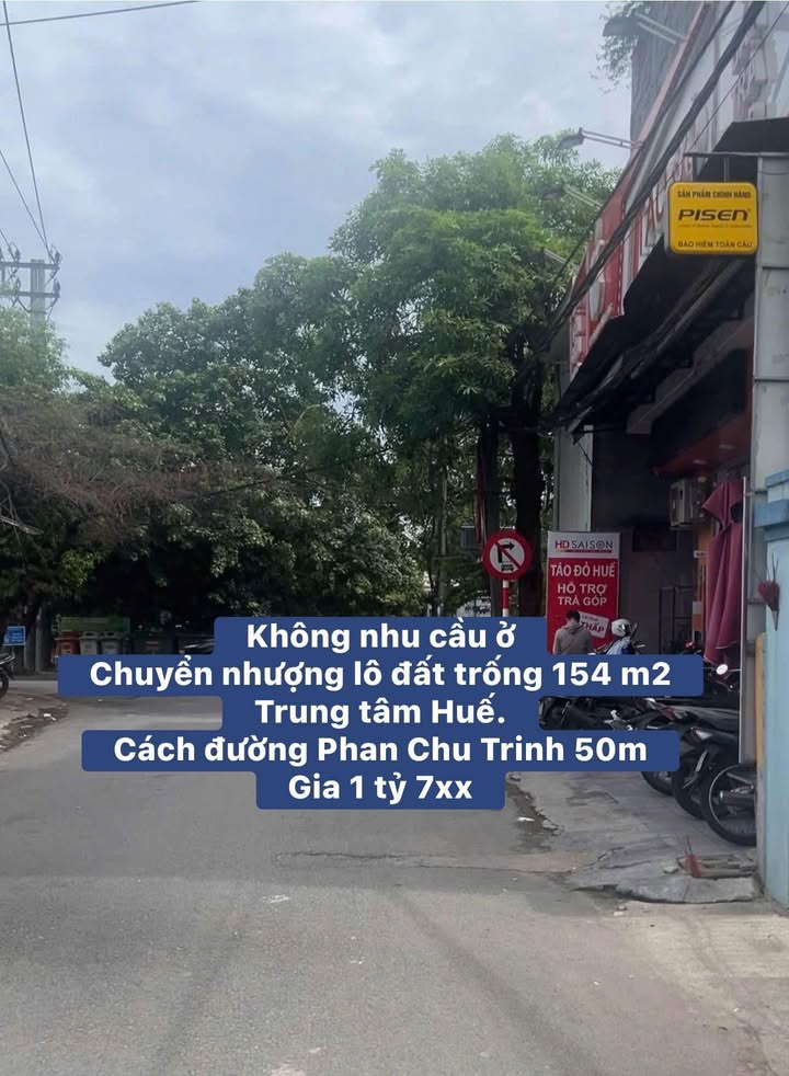 Đất nền Phan Chu Trinh, Huế 154m² giá 1.7 tỷ - Cơ hội đầu tư tuyệt vời!