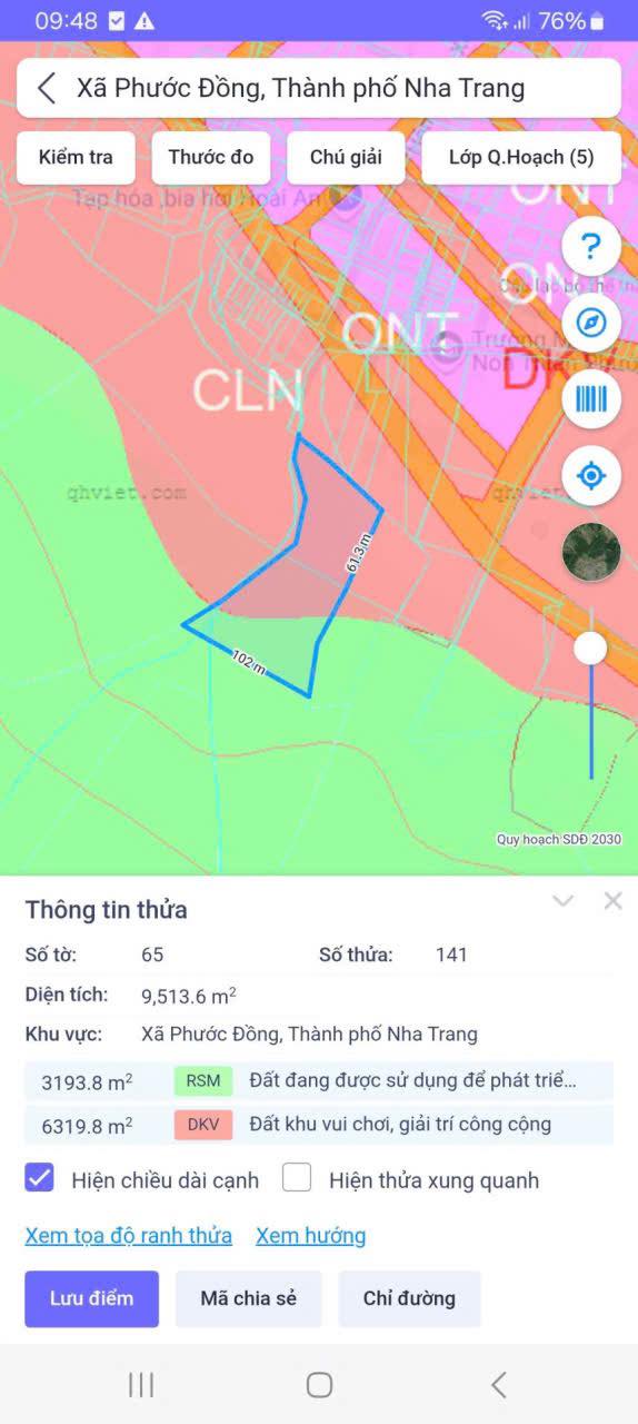 Đất nền 9.513m² tại Phường Nam Nha Trang - Đầu tư lý tưởng chỉ 3 tỷ