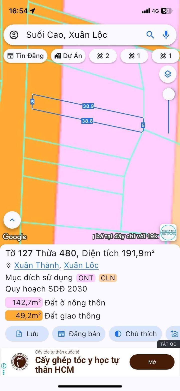 Đất thổ cư mặt tiền đường Phượng Vỹ, 190m² chỉ 500 triệu - Cơ hội đầu tư tuyệt vời!
