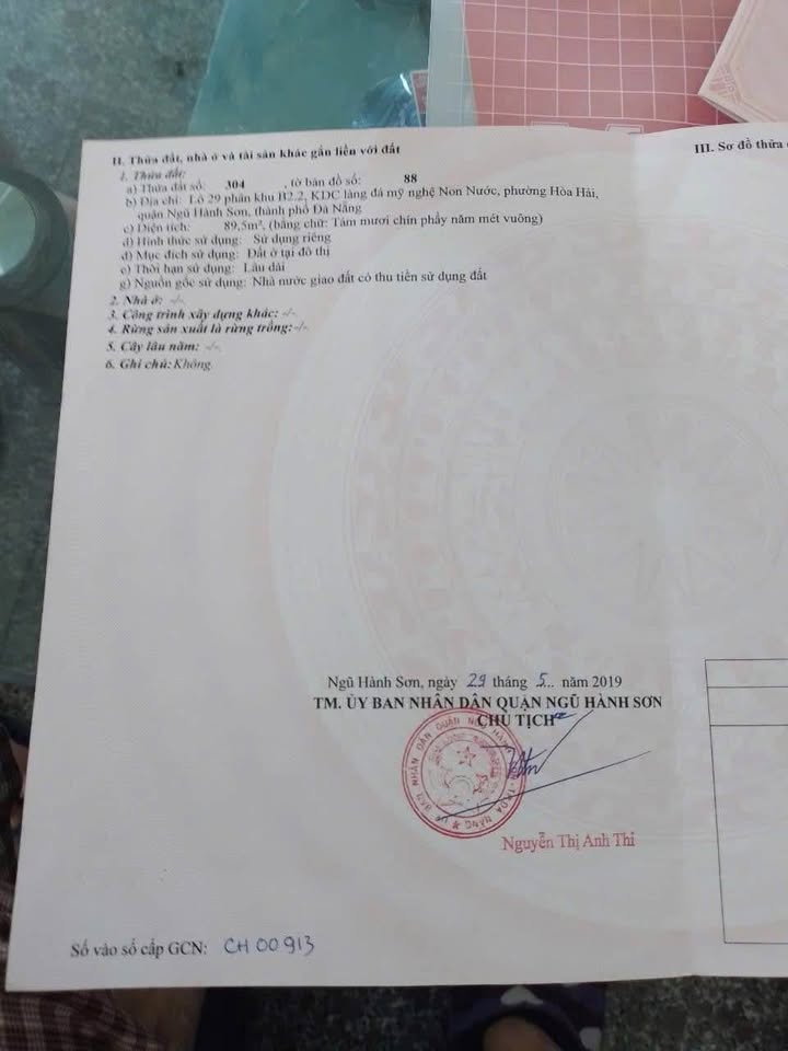 Bán lô đất 90m² tại Dương Tôn Hải, Hòa Hải - Giá 5.2 tỷ, vị trí đắc địa!