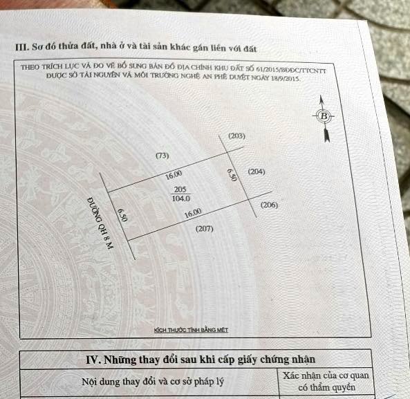 Đất nền Nghi Liên, Vinh 104m² chỉ 1 tỷ - Vị trí đẹp, tiện ích đầy đủ!