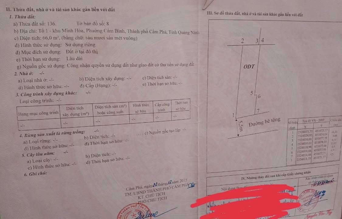 Đất thổ cư Cẩm Bình 66m² giá 1.8 tỷ - Hướng Nam, cơ hội đầu tư tốt!