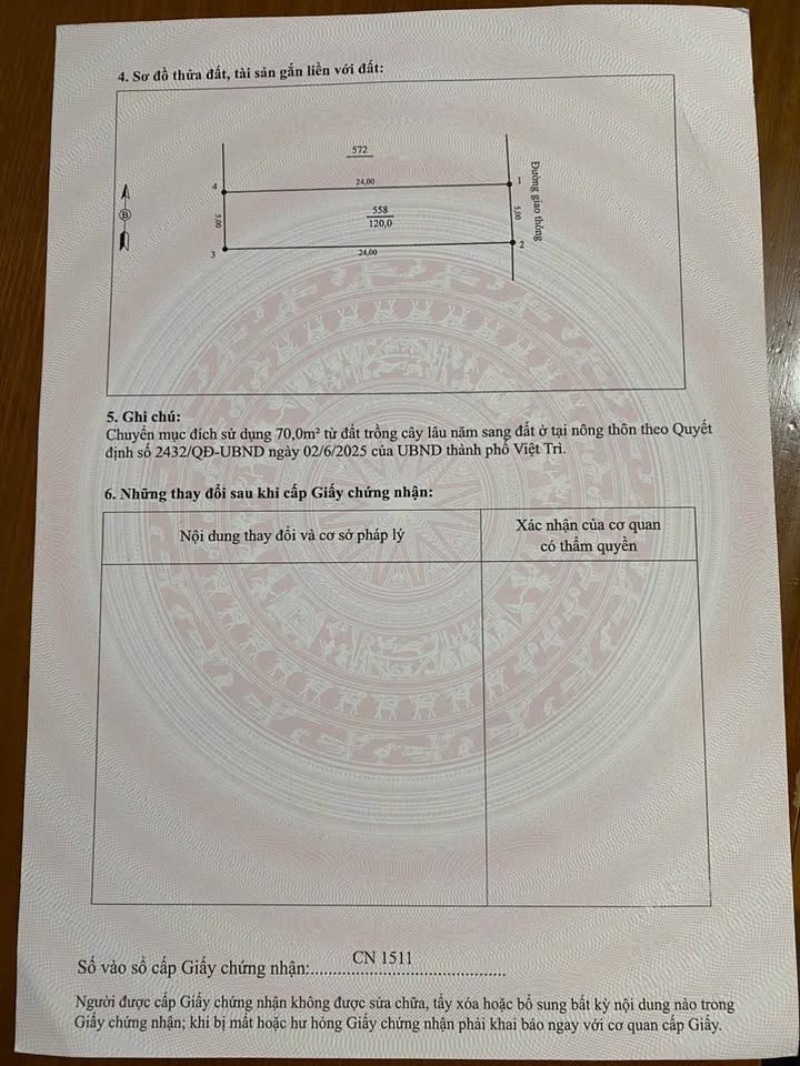 Đất nền 360m² tại Thanh Đình, Phú Thọ - Giá tốt, phong thủy đẹp!