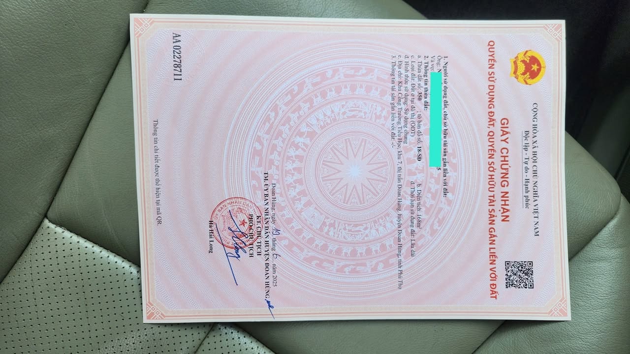 Đất nền Sóc Đăng Đoan Hùng 168m² giá 1.6 tỷ - Pháp lý rõ ràng, gần trường học!