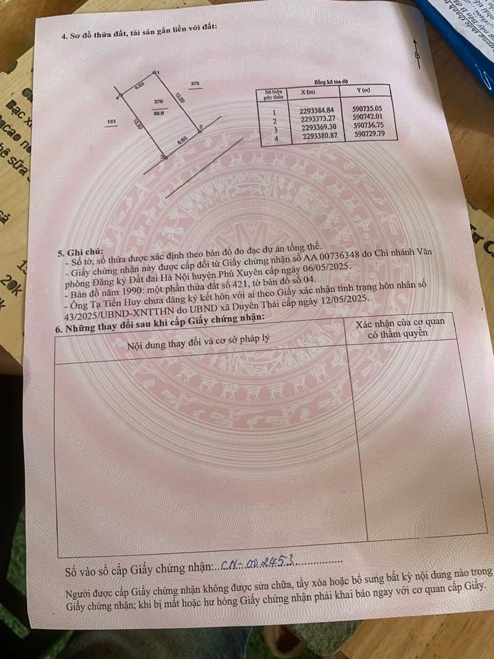 Đất thổ cư Thôn Ngọ, Chuyên Mỹ 88m² giá 2.4 tỷ - Sổ hồng chính chủ!