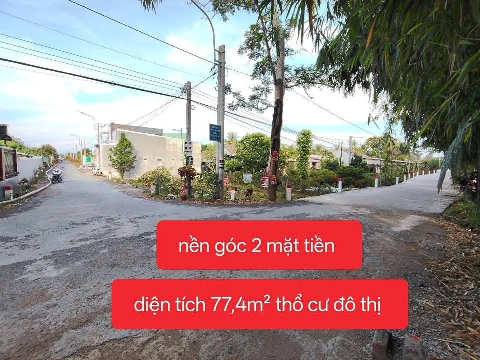 Đất nền góc 2 mặt tiền tại Cái Vồn 77m² chỉ 400 triệu - Cơ hội đầu tư tuyệt vời!